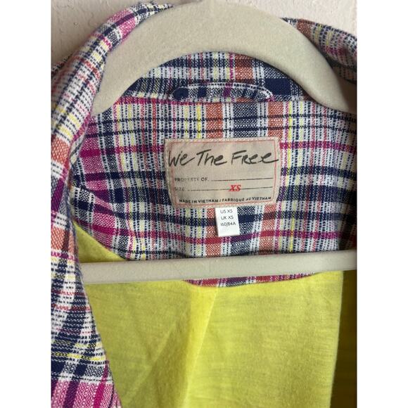 Free People Women's Oversized Plaid Penny Bomber Jacket Size XS - Picture 5 of 7